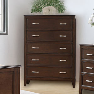 Juego de Muebles para Recámara Principal con Cabecera Tapizada en Madera Sólida Americana - Product Image 3