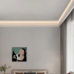 Perfiles de Aluminio en V de 45 Grados, Difusor de Canal <span class=keywords><strong>LED</strong></span>, Lámpara de Línea Decorativa para Esquinas de <span class=keywords><strong>Techo</strong></span>, Iluminación Ambiental para el Hogar y la Habitación - Product Image 6