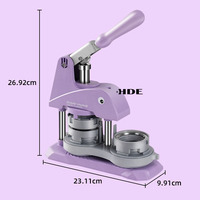 Kit de fabrication de badges DIY pour enfants, violet, avec aimants pour réfrigérateur, ouvre-bouteille, composants de badges faciles à réaliser, livraison gratuite