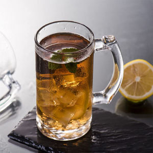 Ly bia thủy tinh cỡ lớn có tay cầm, in logo tùy chỉnh, bán chạy tại nhà máy, dùng cho cà phê, trà, bia - Product Image 4