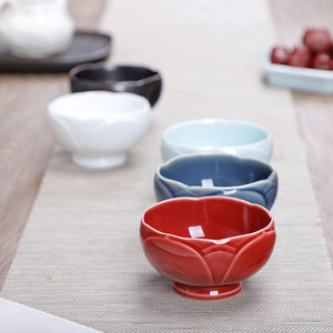 Chinese Style Ceramic Lotus Teacups Porcelain Kung Fu <b>Tea</b> <b>Set</b> Household Afternoon <b>Tea</b> Without Lid Traditional Design - Product Image 3