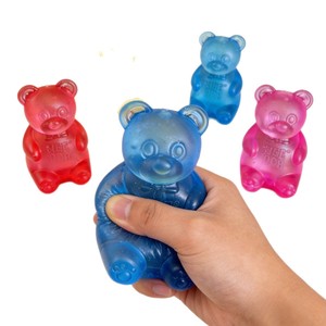 Bolas Antiestrés de Plástico con Forma de Gota de Agua y Osito, Estilo Rosie, en Colores Azul, Rosa y Morado, de la Marca Needoh - Product Image 5