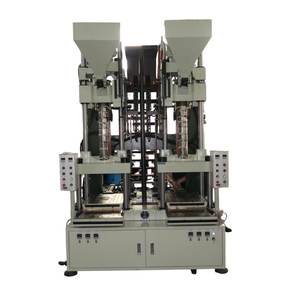 เครื่องฉีดพลาสติกแบบกึ่งอัตโนมัติสองสถานีสองสีแนวตั้ง สำหรับผลิตส่วนบนและสายรัดของรองเท้าพลาสติก - Product Image 2