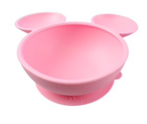Ensemble de vaisselle d'entraînement durable Disney Mickey <span class=keywords><strong>Minnie</strong></span> cuillère à souffler amusante antidérapante enfants bébés forte aspiration colorée de qualité alimentaire - Product Image 5