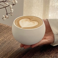 Vintage Mattierte Steinmuster-Kaffeetasse im Japanischen Stil für Latte, Cappuccino und Nachmittagstee