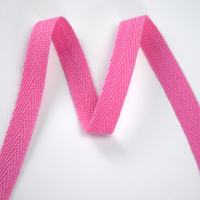 Vente en gros de ruban en sergé de coton à chevrons antidérapant et non élastique de 10 mm, durable, pour la bordure des vêtements