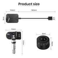 Sistem Alarm Pemantau Tekanan Ban Digital Junsun TPMS USB Pemantau Tekanan Ban di Aksesoris Navigasi Mobil