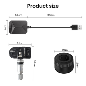 Junsun-Sistema de alarma digital <span class=keywords><strong>TPMS</strong></span>, control de presión de neumáticos USB, accesorios de navegación para coche - Product Image 6