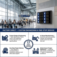 Système d'affichage FIDS pour l'aviation, terminal LCD sur mesure, OEM personnalisé pour les informations aux passagers des aéroports et l'utilisation en terminal