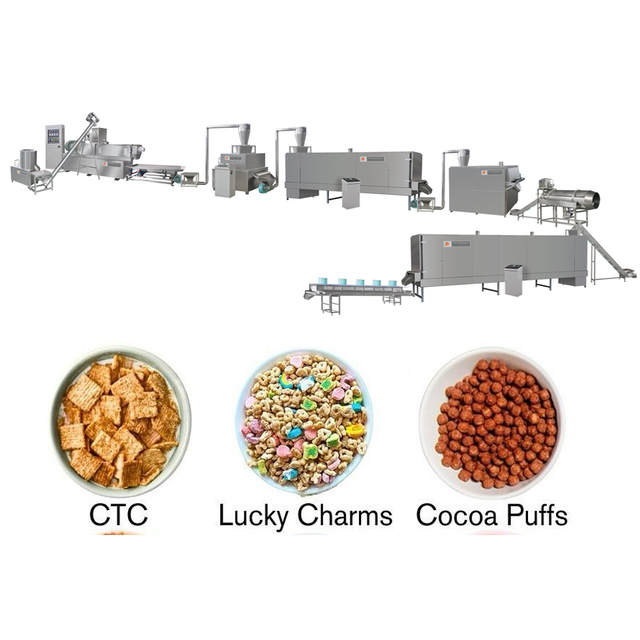 High Output High Quality Motor & Gear Corn Flakes Production Machine Breakfast Cereal Making Equipment Factory Use