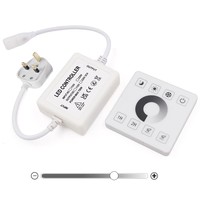 Ensemble de contrôleurs de variateur de lumière LED monocolores EU/UK/US/AU 110V 220V pour bande lumineuse LED avec télécommande RF