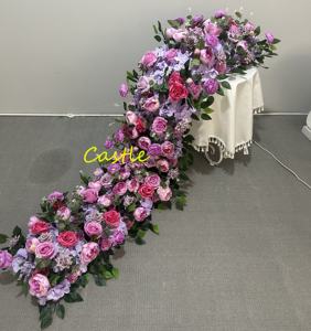 O-R001 Guirnalda de Flores Artificiales de Seda Blanca y Rosa para Decoración de Bodas, Centros de Mesa, Caminos de Mesa y Arcos de Boda - Product Image 5