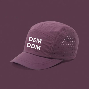 Casquettes de sport unisexes respirantes à logo personnalisé, design feuille/pois en velours multi-panneaux, haute qualité à prix abordable - Product Image 1