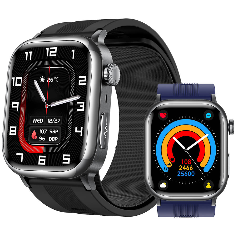 2026  TK66 Smart Watch with 2.06inch AMOLED Screen IP67 Heart Rate Monitoring SOS NFC BT Call Smart Watch for Elderly