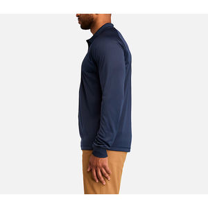 T-shirt polo à manches longues à la mode pour hommes, vêtements de golf en coton décontractés d'été, vêtements de sport à séchage rapide avec motif solide et énervé - Product Image 6
