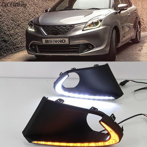 2PCS LED DRL luces diurnas lámpara de niebla con amarillo señal para <span class=keywords><strong>Suzuki</strong></span> <span class=keywords><strong>Baleno</strong></span> 2016, 2017, <span class=keywords><strong>2018</strong></span>, 2019 - Product Image 1