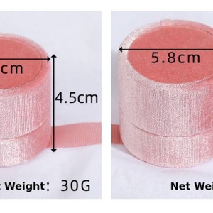 Premium Rigid Velvet Jewelry <b>Gift</b> <b>Box</b> Round Luxury Jewelry Packaging <b>Box</b> Portable Velvet Travel Necklace Jewelry <b>Box</b> - Product Image 6