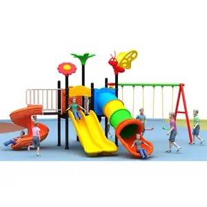 Parque Infantil Exterior Parque de atracciones para niños Equipo de juegos al aire libre Toboganes de plástico para niños Niños