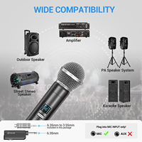 FDUCE professionnel FM double Microphone UHF microphone à main enregistrement karaoké Microphone sans fil pour scène de Performance