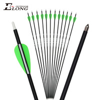 Flèches en fibre de verre Elong Outdoor de 4,2 mm pour arc classique, flèches d'entraînement pour débutants en tir à l'arc