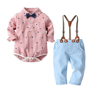 Wholesale New Produck Baby Long Sleeve Shirt With Jeans <b>Pants</b> Boys Romper Suits of China Supplier - Product Image 1