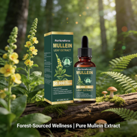 Gouttes d'extrait de feuille de molène personnalisées 60 ml – Complément alimentaire pour le soutien pulmonaire