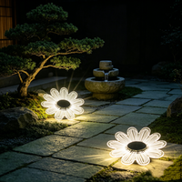Lampe solaire LED personnalisée en forme de fleur pour jardin, extérieure, étanche, à piquer, pour la décoration de la cour, du patio et du paysage