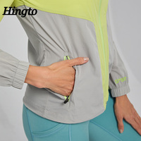Veste de yoga pour femme, personnalisée, écologique, grande taille, respirante, résistante à l'eau, avec poche et logo personnalisé