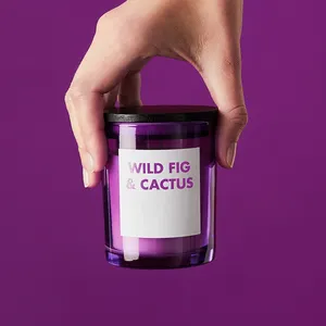200 جرام عالية الجودة ملصق خاص ملونة للعطور المنزلية ديكور مخصص شمع الصويا برطمان زجاج شمعة معطرة مع صندوق هدية