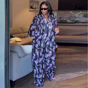 Nuova Collezione Primavera 2026: Set Casual in Stile Europeo e Americano con <span class=keywords><strong>Pantaloni</strong></span> Larghi in Chiffon, <span class=keywords><strong>Taglie</strong></span> Plus - Product Image 3