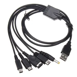 1.2M Cable Fast Charging 5 In 1 USB Game Charger Cord Wire Cable For Nintend New 3DS XL NDS Lite NDSIs LL Wiis U GBA PSP