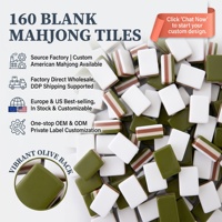 Tuiles de Mahjong Américaines Jaunes de Luxe 2026, 160 Pièces |   Ensemble de Mahjongg de style Pippa en acrylique à 4 couches pour cadeau et décoration intérieure