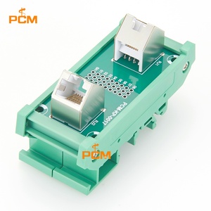 Carte de répartition Ethernet RJ45 femelle-femelle à montage sur <span class=keywords><strong>rail</strong></span> <span class=keywords><strong>DIN</strong></span> <span class=keywords><strong>45</strong></span> degrés 35 mm pour contrôle Ethernet EtherCAT I/O industriel à distance - Product Image 6