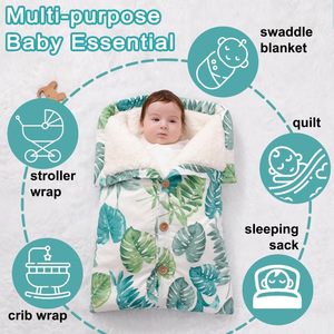 Manta de algodón de lana cálida para invierno para cochecito de bebé, fundas para cochecito, mantas envolventes, cochecito de bebé, <span class=keywords><strong>saco</strong></span> de dormir, manta - Product Image 2