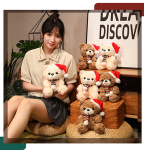 Di colore diverso creativo simpatico <span class=keywords><strong>cartone</strong></span> <span class=keywords><strong>animato</strong></span> orso peluche peluche morbido di natale con ripieno di cotone PP - Product Image 5