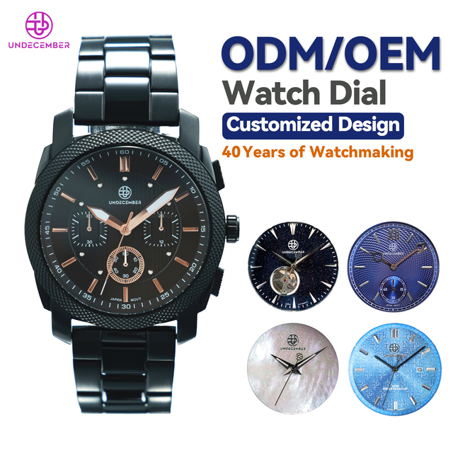 Undecember ODM/OEM 5ATM Water Resistant Quartz Movement Watch Custom Business Luminous Hands Men's Wristwatch Supplier