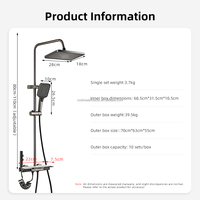 Meilleure vente en stock : Ensemble de douche thermostatique à touches piano, 4 modes, 4 sorties, jet doux, chromé – Le favori d'Europe et d'Amérique