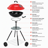 Barbecue portable pliable en fonte pour le camping en plein air