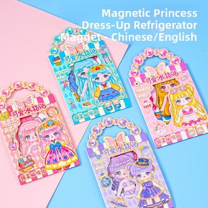 Stiker Laser Princess Dress Up Baru untuk Anak Perempuan, Stiker Magnetik DIY, Stiker Magnetik Kulkas, Mainan - Product Image 2