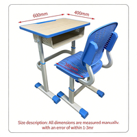 Ensemble table et chaise d'école moderne en bois et métal pour étudiants universitaires, écologique, avec hauteur réglable, vente en gros
