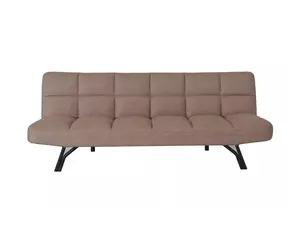 Nisco Modern Convertible Futon Sofa Bed with Upholstery Fabric & Metal Legs, Sofa Bed