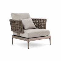 Canapé d'extérieur modulable en corde tressée de qualité commerciale, résistant aux intempéries, pour hôtel, bord de piscine, restaurant, jardin, terrasse