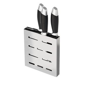 Estante de cuchillos de cocina de acero inoxidable 304 desmontable y ensamblable con doble nivel, estante para condimentos, accesorio de cocina - Product Image 1