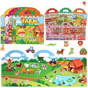 Álbumes de Pegatinas Reutilizables Personalizados, Pegatinas de Burbujas con Varias Escenas y Temas, Innovadora Escena de Pegatinas de Gelatina para Niños - Product Image 3