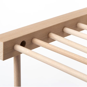 Stendipasta <span class=keywords><strong>in</strong></span> Legno di Faggio Massiccio Stile Nordico Minimalista, Supporto da Banco Stabile <span class=keywords><strong>a</strong></span> Più Aste per Spaghetti e Pasta Fresca Fatta <span class=keywords><strong>in</strong></span> <span class=keywords><strong>Casa</strong></span> - Product Image 4