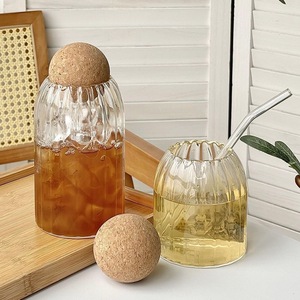 Vaso <span class=keywords><strong>de</strong></span> <span class=keywords><strong>Vidrio</strong></span> Resistente al Calor <span class=keywords><strong>de</strong></span> Gran Capacidad con Pajita para Té con Leche, Refrescos, Jugos, Bebidas <span class=keywords><strong>de</strong></span> Alta Gama - Product Image 5