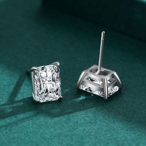 Pendientes de Perlas Rectangulares con Circonitas, Plata de Ley S925, Hipoalergénicos, Antideslustre, Joyería Fina Clásica y Elegante para Mujer - Product Image 3
