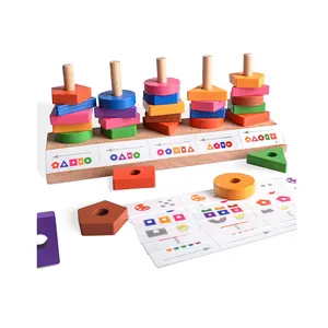 Giocattoli educativi di smistamento di colore di forma di legno di vendita calda giocattoli montessori per bambini in età prescolare