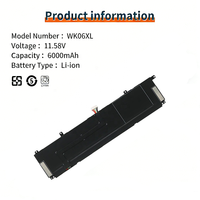 Batterie d'Ordinateur Portable WK06XL pour HP Omen 16-B 16-K 17-CK 17-CK0001NL M41640-AC1 M41711-005 TPN-Q265 TPN-Q266 TPN-Q280
