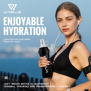 WRELS <span class=keywords><strong>bottiglia</strong></span> di acqua morbida pieghevole sport Flask TPU bollitore pieghevole LOGO personalizzato OEM Design - Product Image 3
